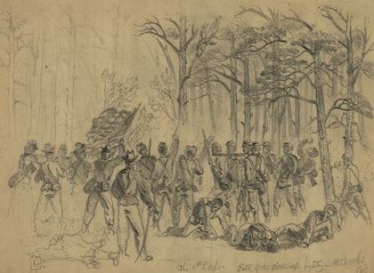 The 6th Corps–Battle of the Wilderness–fighting in the woods