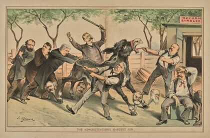 The administration’s hardest job. (1885)