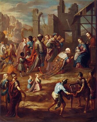 The Adoration of the Kings with Viceroy Pedro de Castro y Figueroa,Duke of La Conquista