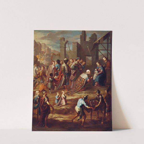 The Adoration of the Kings with Viceroy Pedro de Castro y Figueroa,Duke of La Conquista by Nicolás Enríquez
