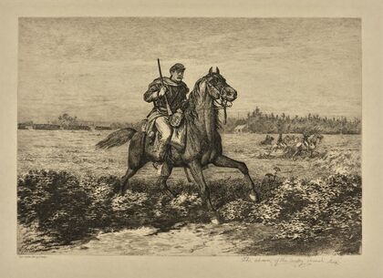 The advance of the Cavalry skirmish line. (1876)