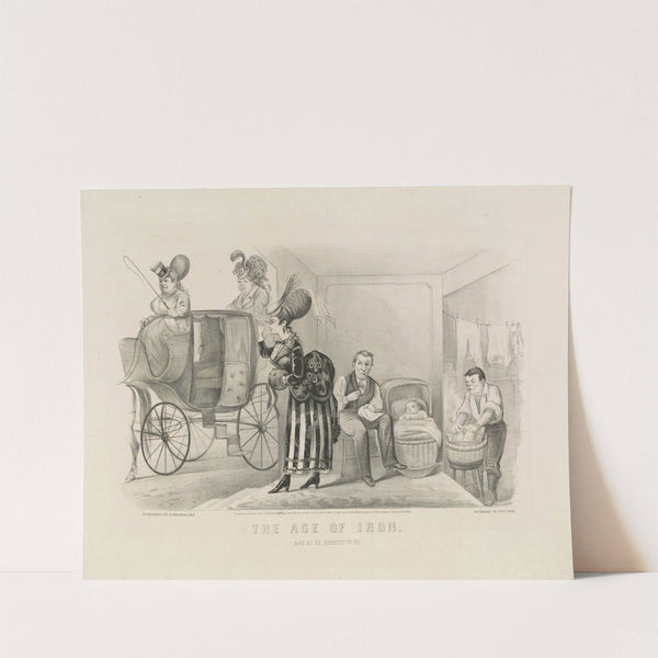 The age of iron. Man as he expects to be (1869) by Currier & Ives.