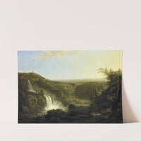 The Anio Valley with the Waterfalls of Tivoli by Cornelis Apostool