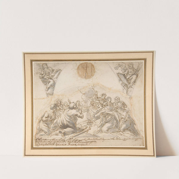 The Apostles at the Tomb of the Virgin, and Studies for Two Pendentives by Francesco Maria Salvetti