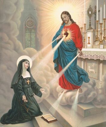 The apparition of our Lord to blessed Margaret Mary Alacoque
