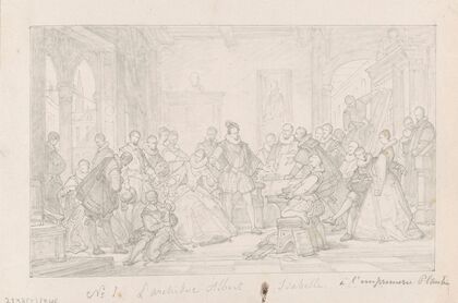 The Archdukes Albert and Isabella Visit the Printer Plantin