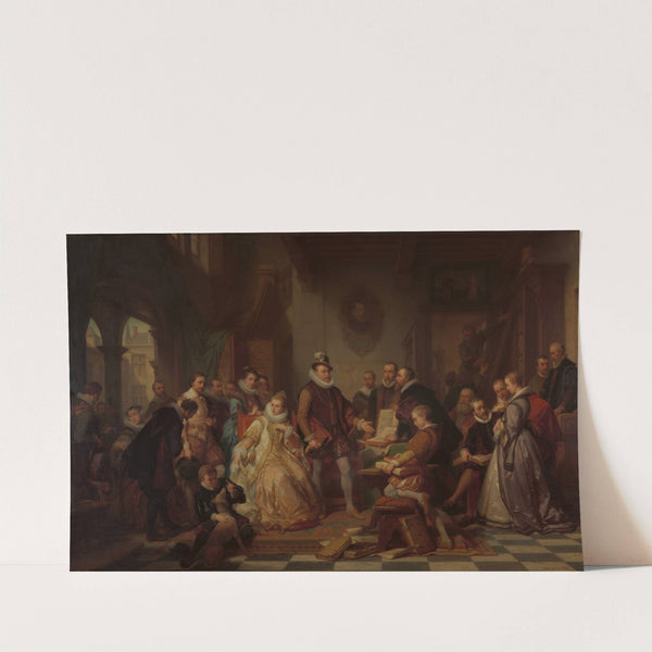 The Archdukes Albert and Isabella Visit the Printer Plantin by Nicaise De Keyser