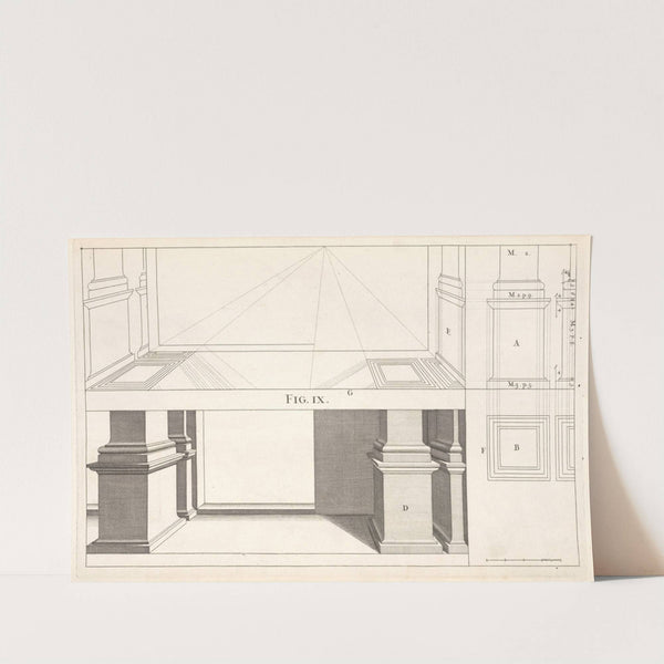 The architecture of Vignola in perspective; and first, of the pedestal of the Tuscan order. by Andrea Pozzo