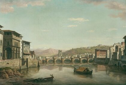 The Arno towards the Ponte alle Grigio