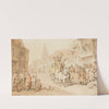 The Arrival Of A Coach At The Dolphin Inn, Greenwich by Thomas Rowlandson