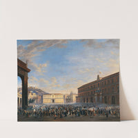 The arrival of Pope Pius IX. in Naples by Salvatore Fergola