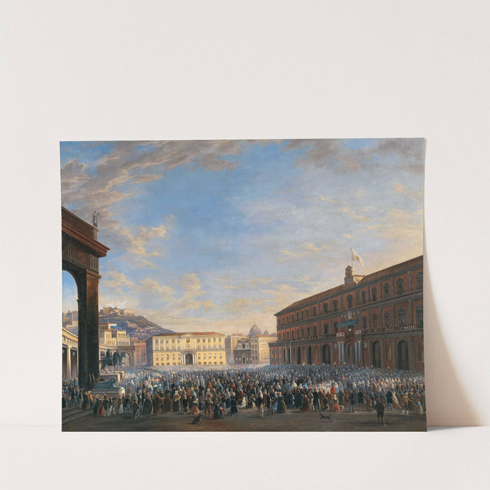 The arrival of Pope Pius IX. in Naples by Salvatore Fergola
