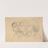 The Artist&#039;s Children; Friedrich, Emil, and Ernst by Friedrich Preller the Elder