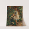 The artist&#039;s daughter Albertine in the garden, watering the flowers by Albert Roelofs