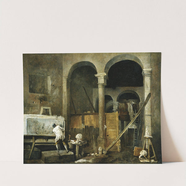 The Artist’s Studio (ca. 1760) by Hubert Robert
