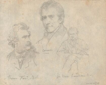 The Artists Thomas Faed, Antonio Canova en Edwin Henry Landseer