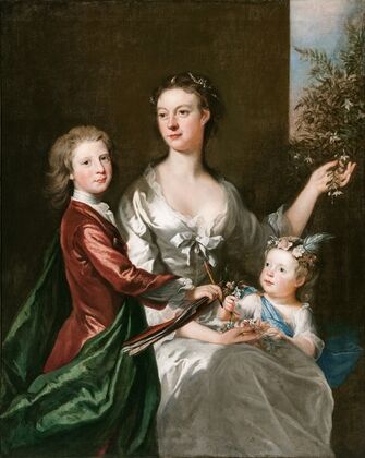 The artist’s wife Susanna, son Anthony and daughter Susanna (circa 1728)