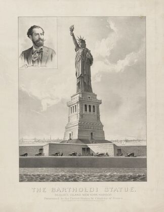 The Bartholdi Statue–Bedloe’s Island, New York Harbor–Presented to the United States by citizens of France (1886) — size preview