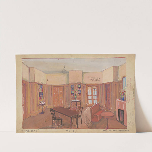 The Bat: Sketch no. 1 Act I (Domestic Interior) (1934-1943) by Nels Astner