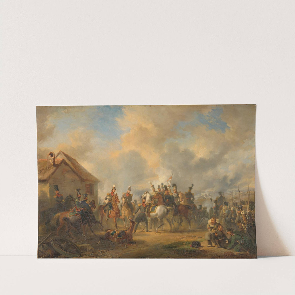 The Battle of Bautersem during the Ten Days’ Campaign by Nicolaas Pieneman