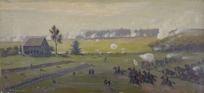 The battle of Gettysburg