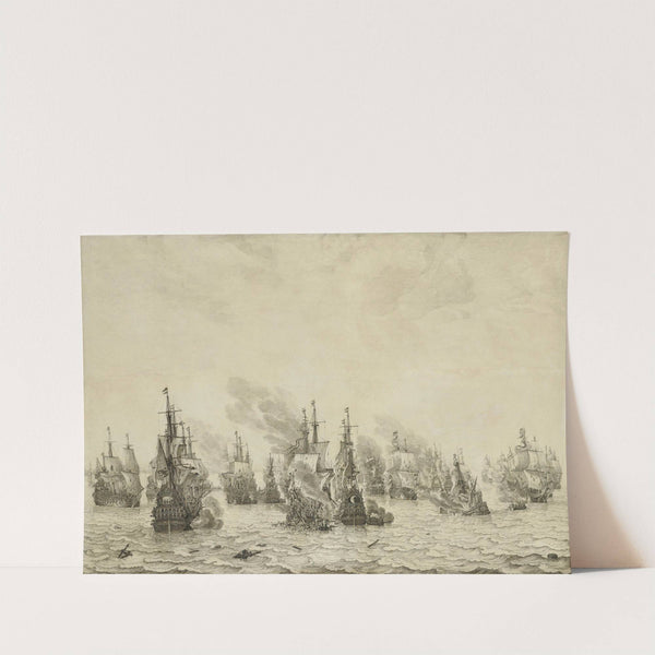 The Battle of Livorno (Leghorn) by Willem van de Velde the Elder