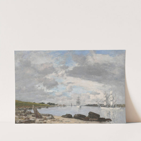 The Bay at the Mouth of the River Elorn, Landerneau  (1871) by Eugène Louis Boudin
