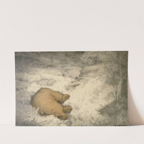 The Bear Sleeps In The Blueberry Heather by Theodor Kittelsen