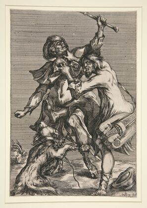 The Beggar and the Street Musician (or Two Tramps Fighting)