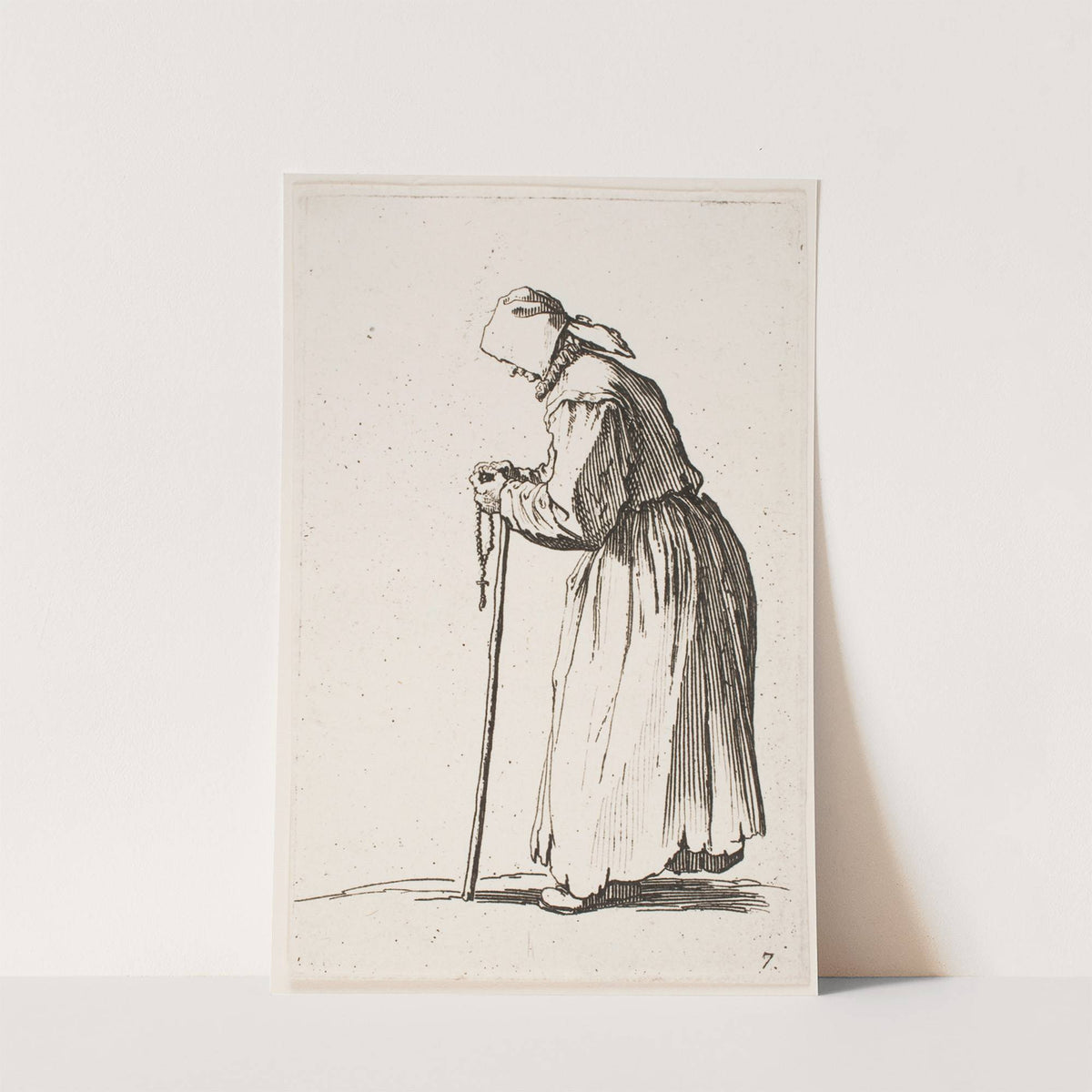 The Beggar with a Rosary (1622) by Jacques Callot