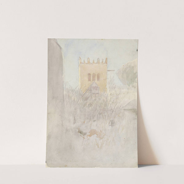 The bell tower in Strážky II (1890–1910) by Ladislav Mednyánszky