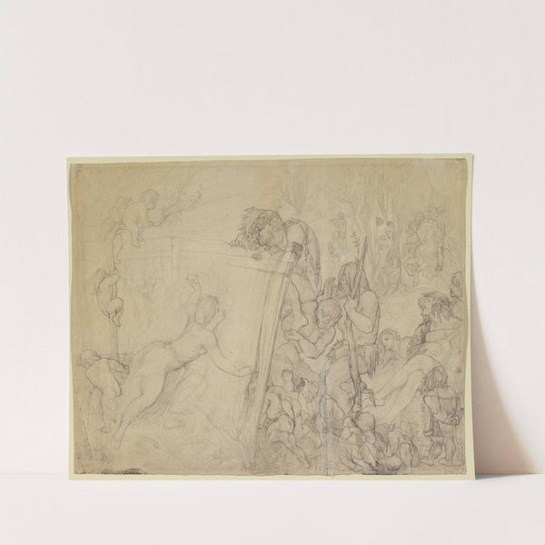The besieged beauty (ca. 1855) by Victor Müller
