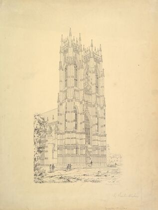 The Beverley Minster, Yorkshire, England, Perspective View of the West Facade — size preview