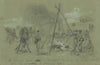 The bivouac feast after a successful forage in the enemies country after the occupation of Munson’s hill