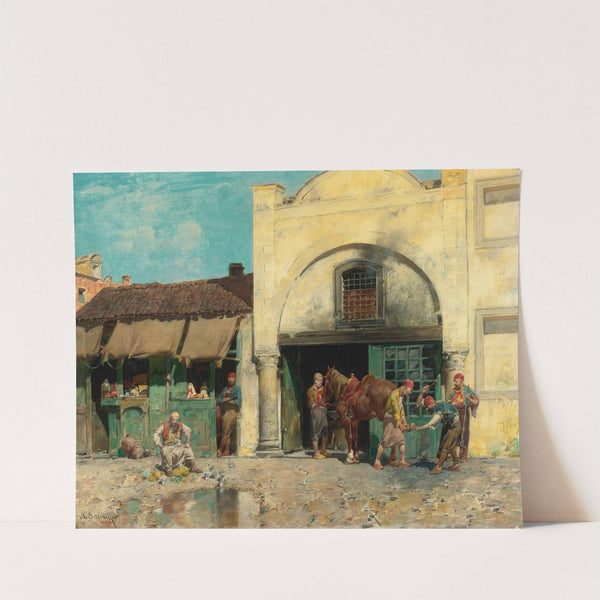 The blacksmith’s shop by Alberto Pasini