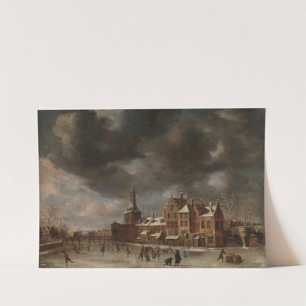 The Blauwpoort in Leiden in the Winter (c. 1635 - c. 1665) by Abraham Beerstraaten