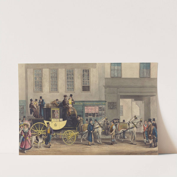 The Blenheim, Leaving The Star Hotel, Oxford by Frederick James Havell