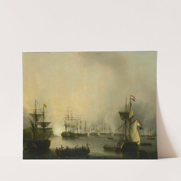 The Bombardment of Palembang, Sumatra, 24 June 1821 by Martinus Schouman