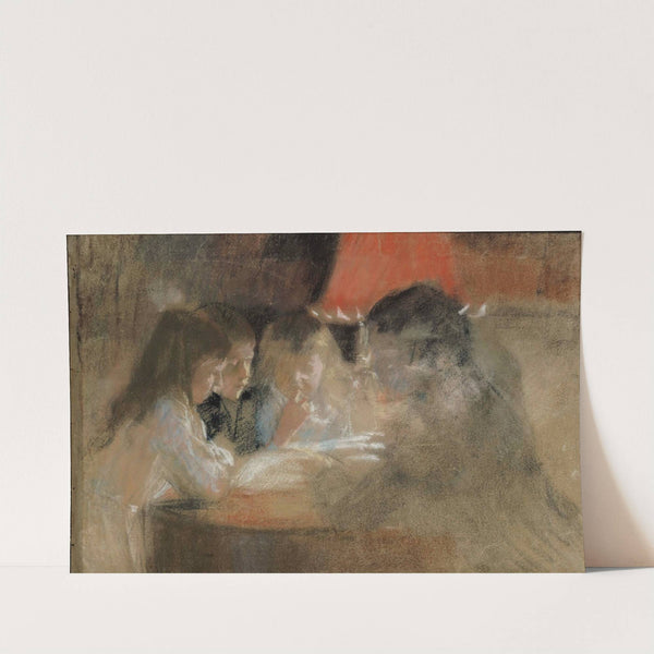 The Brandt Family Children (By the Lamp) (1889) by Albert Edelfelt