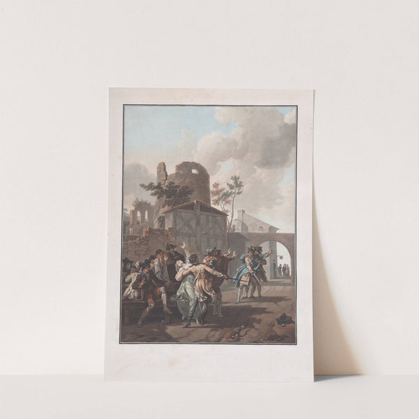 The Brawl (La Rixe) (ca. 1792) by Charles-Melchior Descourtis