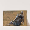 The Briar Rose Series - Study for &#039;The Garden Court&#039; II by Sir Edward Coley Burne-Jones