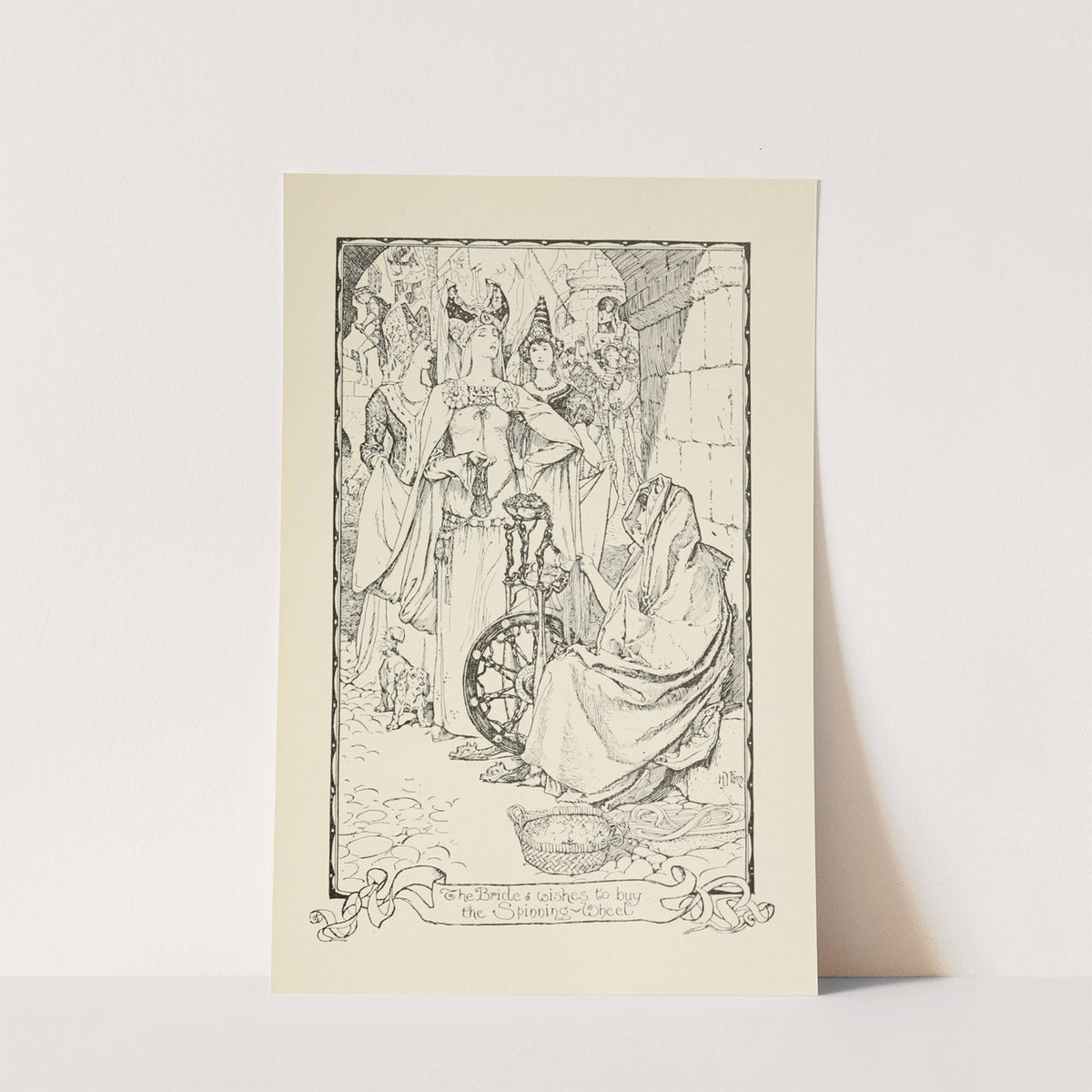 The Bride wishes to buy the Spinning-wheel (1905) by Henry Justice Ford