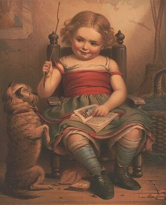 The bright little teacher, after D.R. Knight (1869)