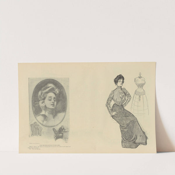 The broker rings up his girl (1900-1905) by Charles Dana Gibson