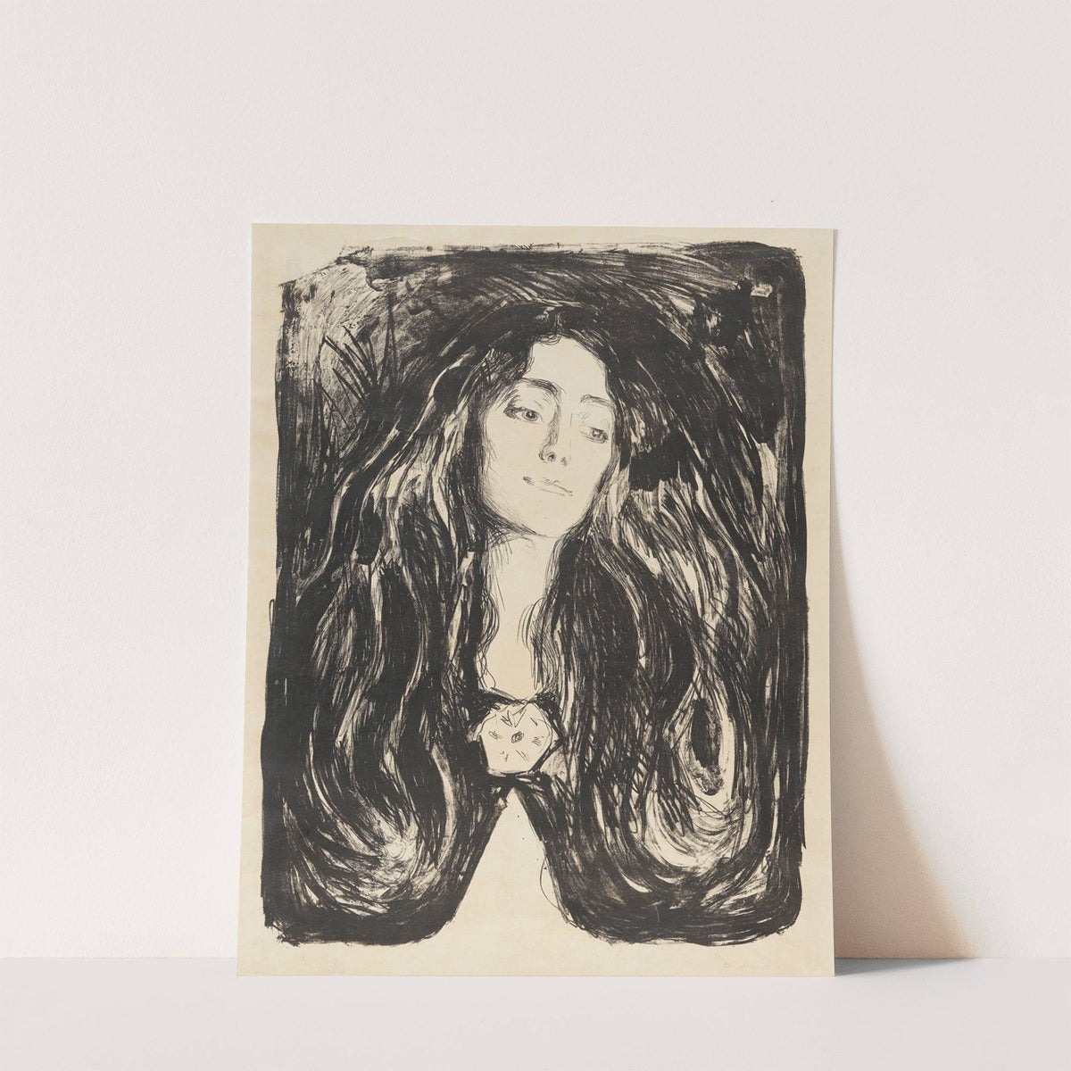 The Brooch. Eva Mudocci (1903) by Edvard Munch