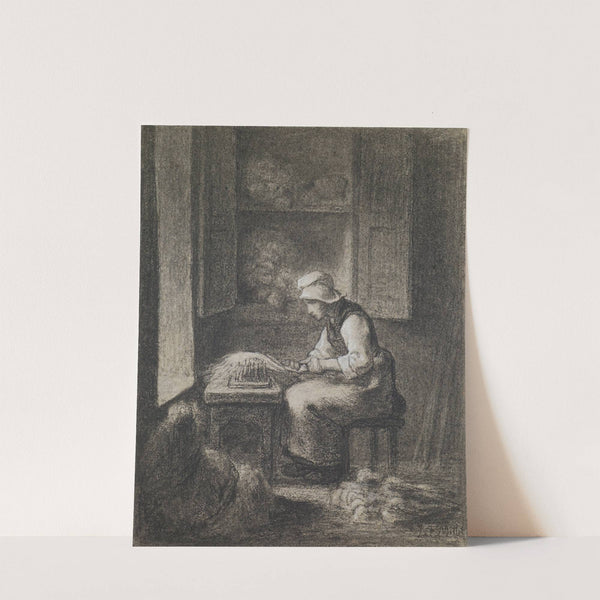 The Carder (c.1854) by Jean-François Millet