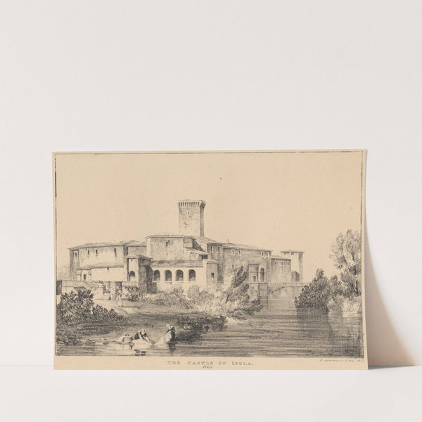 The Castle of Isola, Italy by Rudolf Ackermann