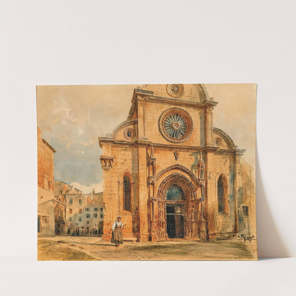 The cathedral of Sebenico (Sibenik) in Dalmatia by Rudolf von Alt