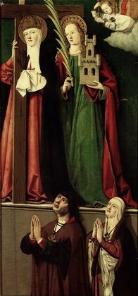 The Catholic Kings with Santa Elena and Santa Bárbara