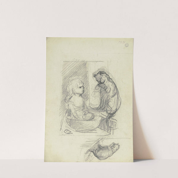 The cat's breakfast by Otto Scholderer
